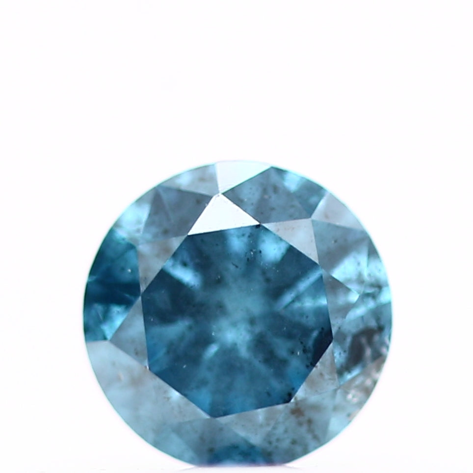 0.19 Carat Round Brilliant Fancy Blue Natural Loose Diamond